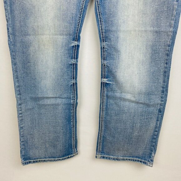 Axe & Crown Jeans Slim Fit Men's W 36 L 30 Whiskered Straight Scratchy * - Picture 3 of 12